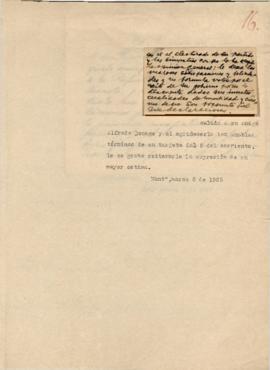 Tarjeta de felicitaciones del Sr. Alfredo Bocage.