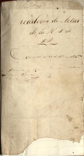 Cuaderno de Actas de la Honorable Sala de Representantes (1826)