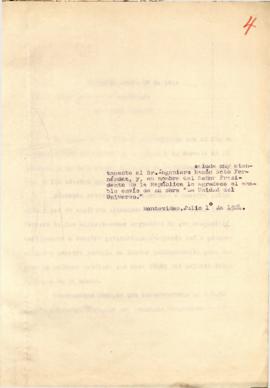 Nota dirigida al Sr. Ingeniero Ramón Soto Fernández