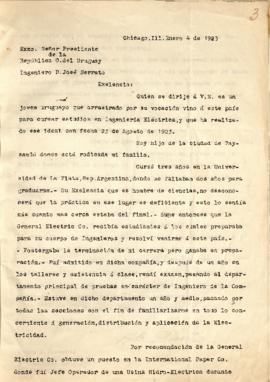 Pedido personal del Sr. Pedro G. Fossatti