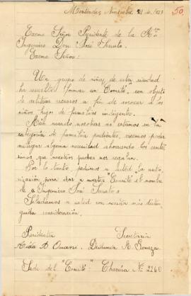 Solicitud de un "Comité" de la ciudad de Montevideo