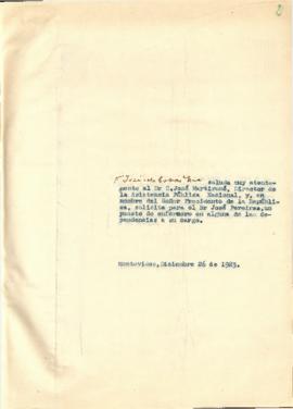 Nota dirigida al Director de la Asistencia Pública Nacional