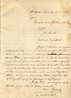 Carta del Sr. Juan Rovira