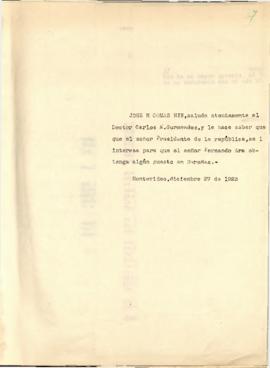 Nota dirigida al Dr. Carlos M. Gurmendez