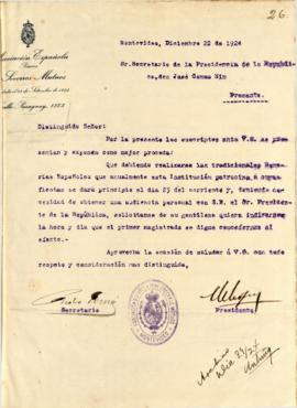 Asociación Española solicita audiencia