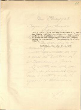 Nota dirigida al Dr. Rómulo H. silva