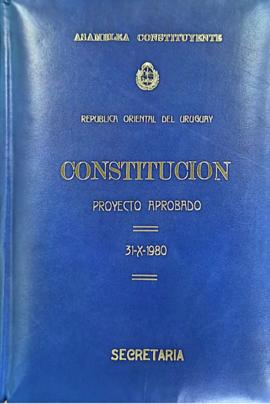 Constitución del año 1980. Proyecto aprobado por la Asamblea Constituyente