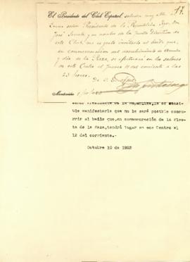 Invitación del Club Español