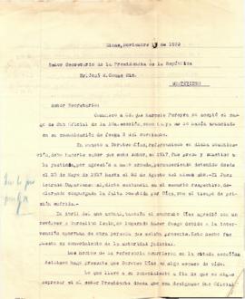 Comunicación del Jefe de Policía de Minas