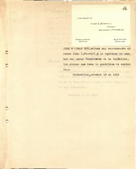 Agradecimiento al Sr. Johon L. Merrill