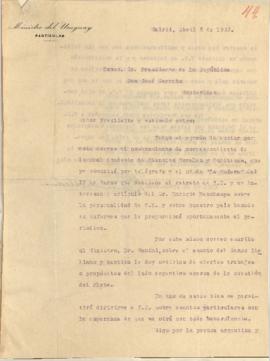 Nota del Sr. Benjamín Fernández y Medina