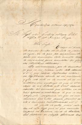 Documento manuscrito dirigido al Jefe del Estado Mayor Gral. Coronel Felipe Fraga