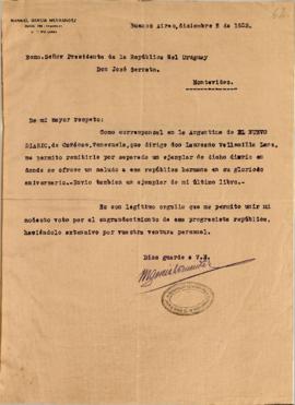Nota del Sr. Manuel Garcia Hernandez