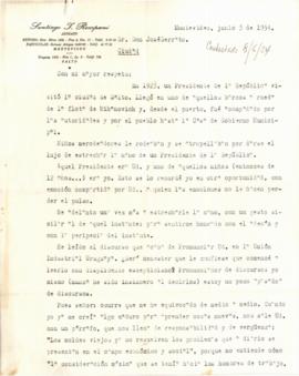 Carta del Sr. Santiago I. Rompani