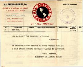 Sobre solicitud del Sr. Presidente de la República