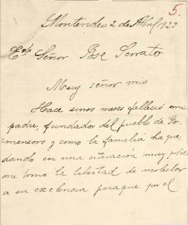 Carta de la Sra. Francisca Rodriguez