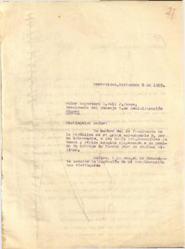 Nota dirigida al Presidente del Consejo D. de Administración