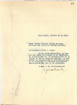 Nota dirigida al Director del Hospital Militar Central