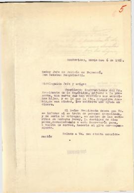 Nota dirigida al Jefe de Policía de Paysandú