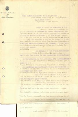 Nota de la Comisión de Cuentas del Poder Legislativo