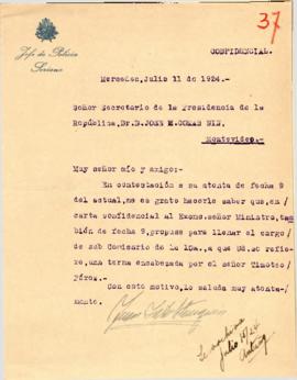 Nota del Jefe de Policía de Soriano