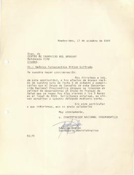 Carta al Centro de Farmacias del Uruguay
