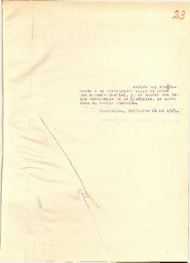 Nota dirigida al Sr. Antonio Bachini