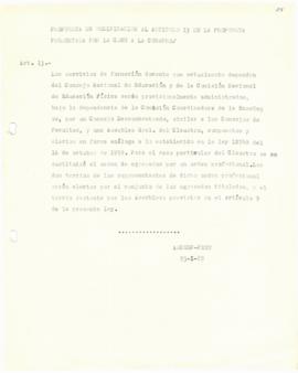 Propuesta de modificación al artículo 13