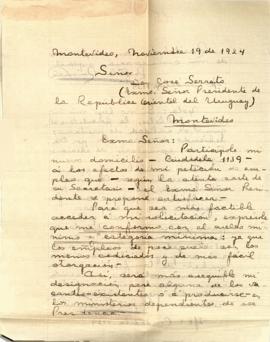 Particular envía carta al Sr. Presidente