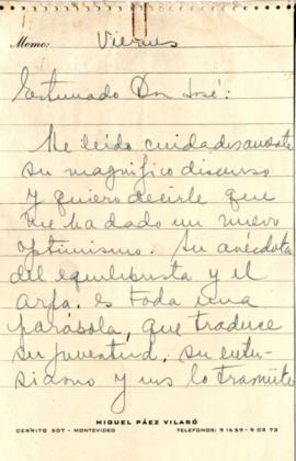 Carta dirigida al Ing. José Serrato