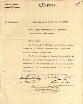 Invitación del Consejo Superior de la Enseñanza Industrial