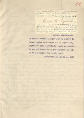 Tarjeta de Ernesto G. Repetto.