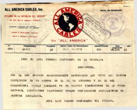Telegrama de agradecimiento