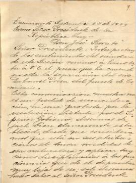 Nota de vecinos al Presidente de la República