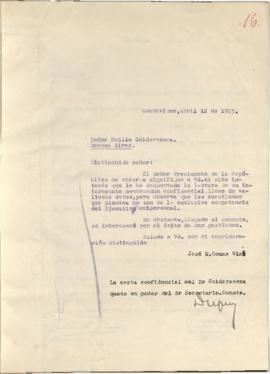 Respuesta a memorándum confidencial