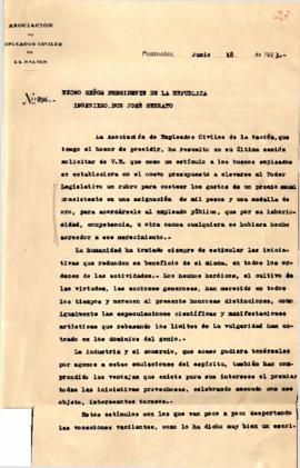 Carta de la Asociación de Empleados Civiles