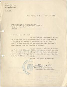 Carta del Arzobispado de Montevideo