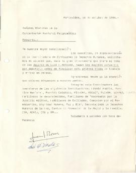 Carta de la Coordinadora de Comisiones de Derechos Humanos