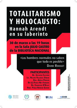 Totalitarismo y holocausto: Hannah Arendt en su laberinto