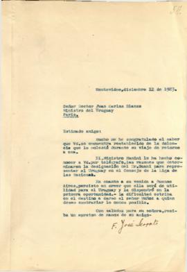 Nota dirigida al Dr. Juan Carlos Blanco