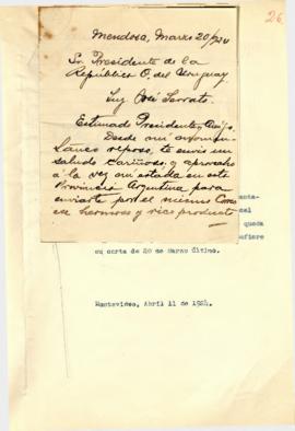 Nota del Sr. José Pons