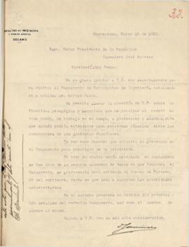 Carta de Facultad de Ingeniería.