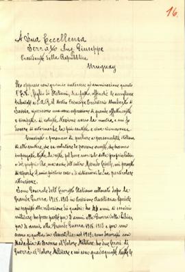 Carta de militar italiano