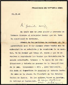 Nota de agradecimiento al Ing. José Serrato