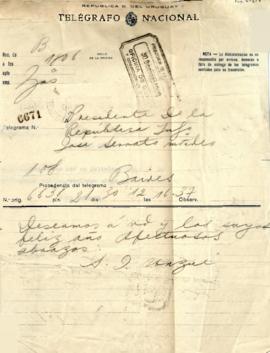 Nota del Sr. Saturnino J. Unzué