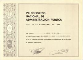 VII Congreso Nacional de Administración Pública