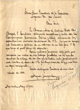 Carta del Sr. Rafael Emiliani
