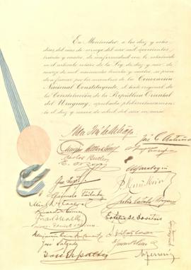 Firmas de los miembros de la Convención Nacional Constituyente