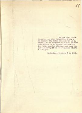 Nota de agradecimiento dirigida al Sr. Octaxilio