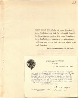 Nota dirigida al Administrador del Ferrocarril Central